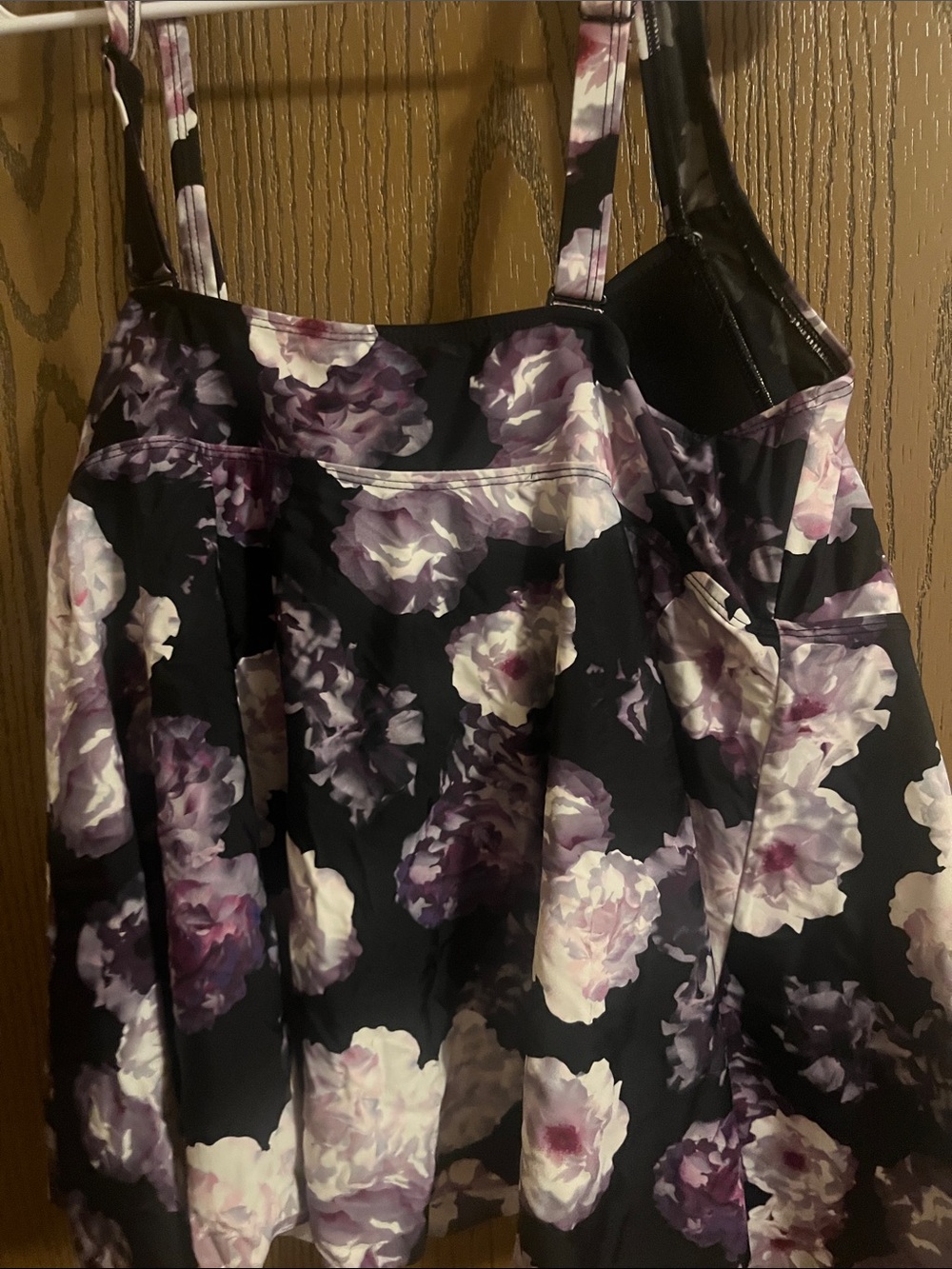 torrid Black Tankini Top with Purple and White Floral Print - Picture 4 of 4